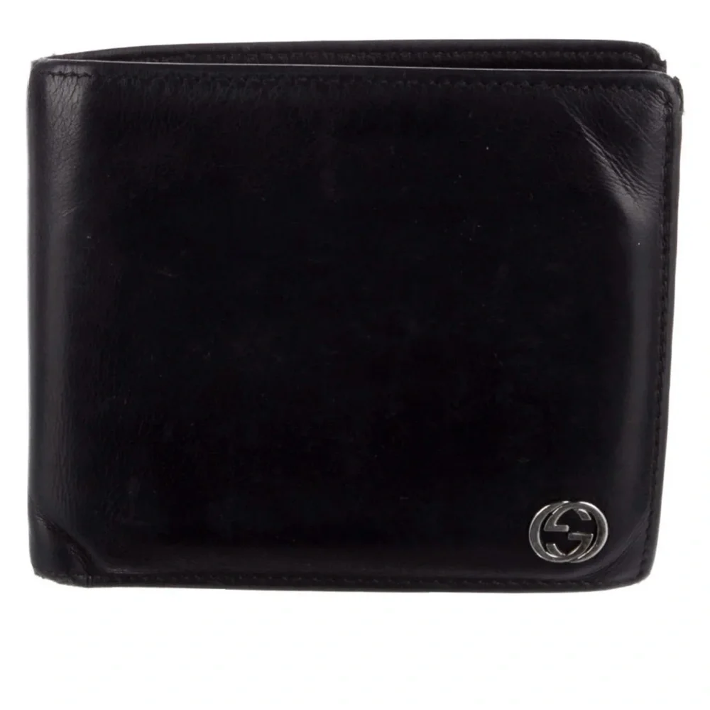 Gucci Interlocking GG Men's Bifold Leather Wallet